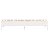 Massief Houten Bedframe Wit 140x200cm met 60% Korting
