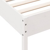 Massief Houten Bedframe Wit 140x200cm met 60% Korting