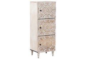 Hoge Kast Wit Mangohout - 47% Korting