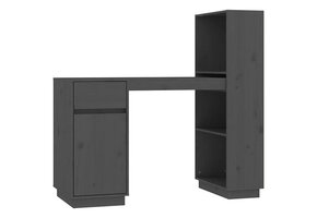 Bureau Massief Grenenhout Grijs 110x53x117 cm - 54% Korting!