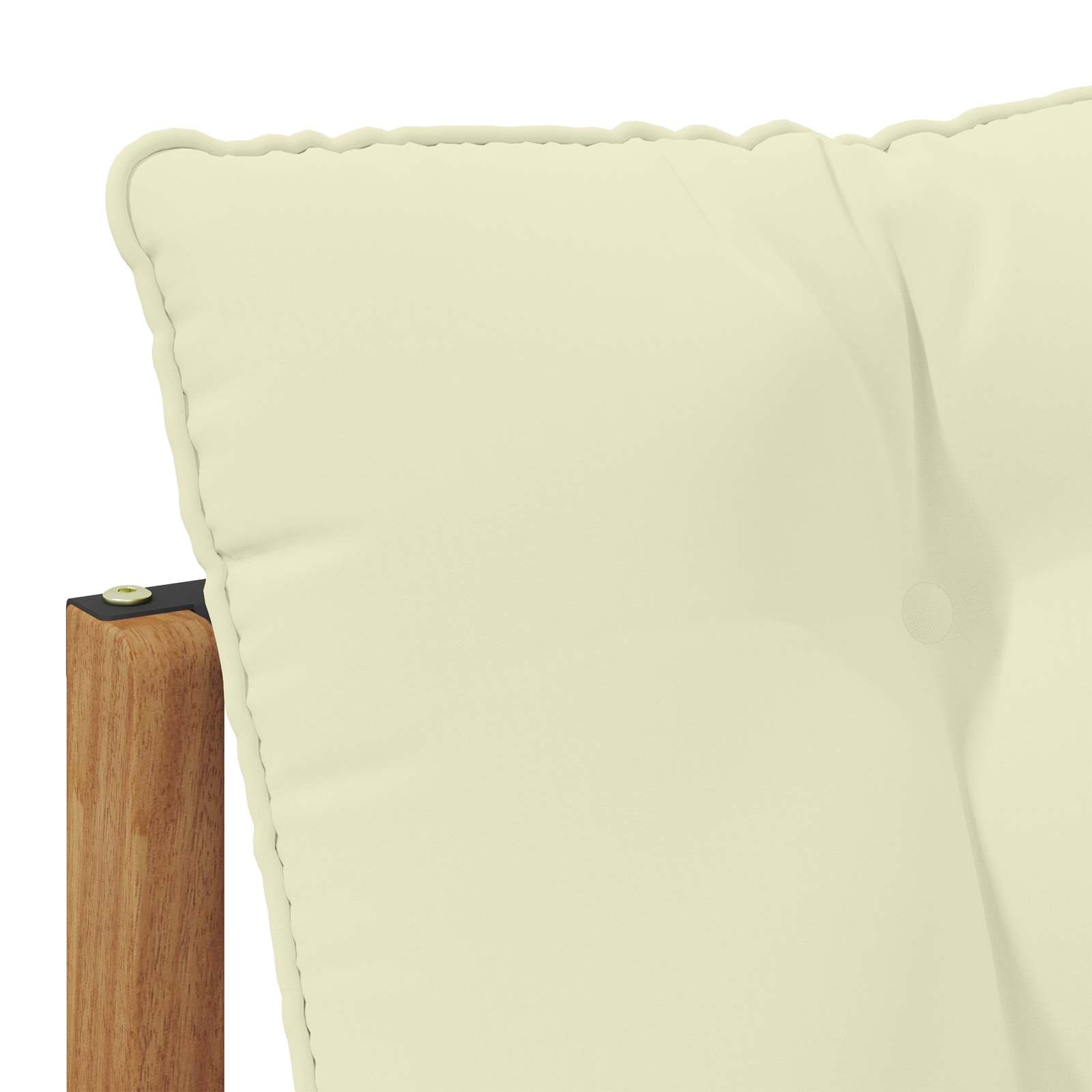 vidaXL 2 st Buitenzitmiddelsofa Massief acaciahout en Textilene Stof