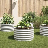 Verhoogde Plantenbak van Gegalvaniseerd Staal - 80x80x44 cm - 34% Korting!