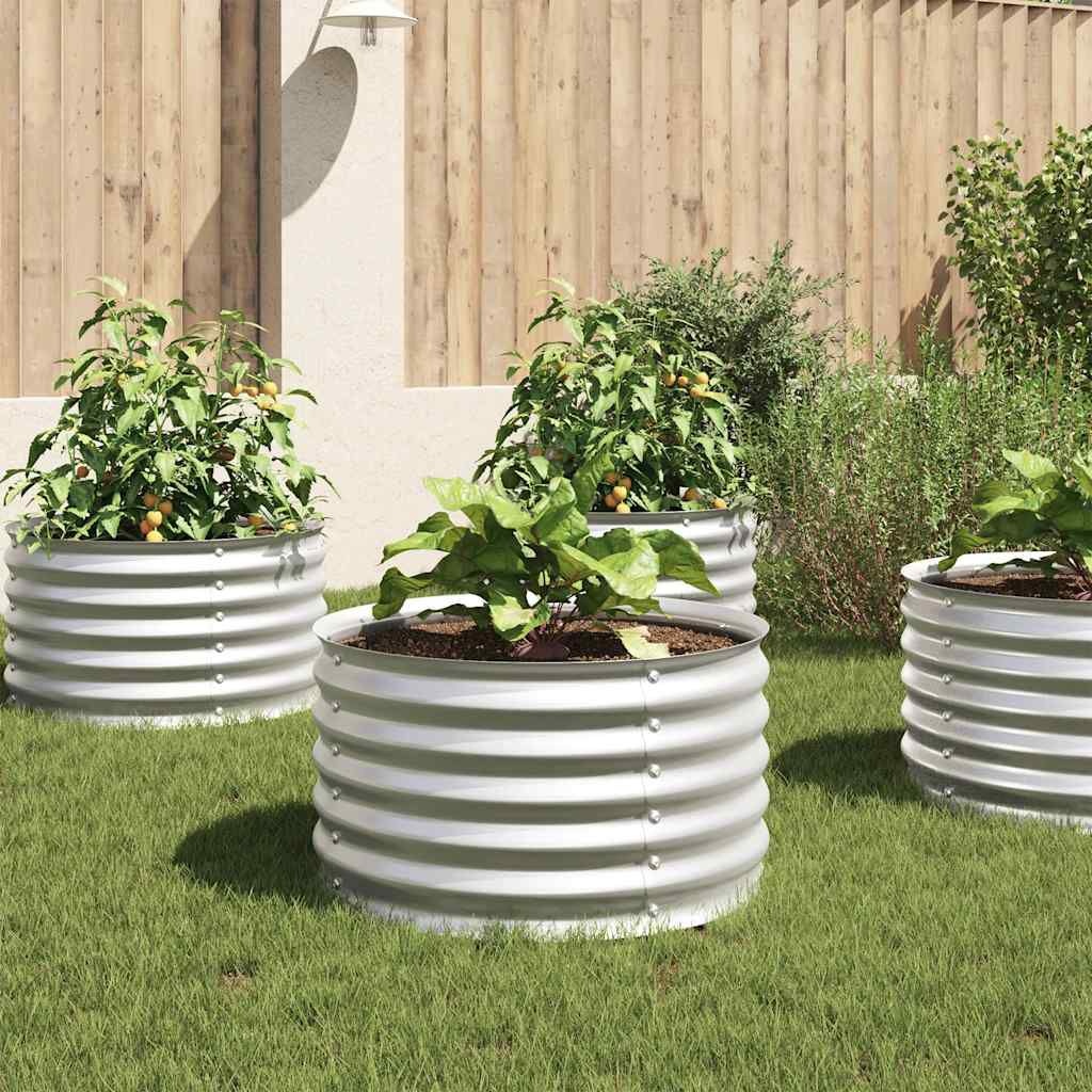 Verhoogde Plantenbak van Gegalvaniseerd Staal - 80x80x44 cm - 34% Korting!