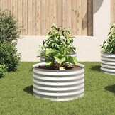 Verhoogde Plantenbak van Gegalvaniseerd Staal - 80x80x44 cm - 34% Korting!