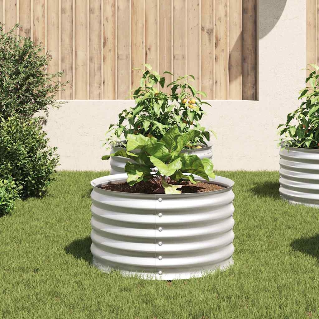 Verhoogde Plantenbak van Gegalvaniseerd Staal - 80x80x44 cm - 34% Korting!