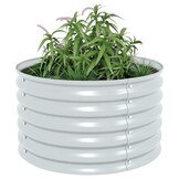 Verhoogde Plantenbak van Gegalvaniseerd Staal - 80x80x44 cm - 34% Korting!