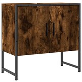 vidaXL Badkamerkast 60x33x60 cm bewerkt hout gerookt eikenkleurig