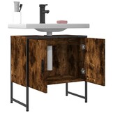 vidaXL Badkamerkast 60x33x60 cm bewerkt hout gerookt eikenkleurig