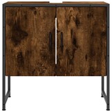 vidaXL Badkamerkast 60x33x60 cm bewerkt hout gerookt eikenkleurig