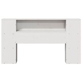 vidaXL Hoofdbord met opbergruimte 135 cm massief grenenhout wit