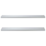 vidaXL Wandschappen 2 st 100x23,5 cm roestvrijstaal zilverkleurig