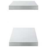 vidaXL Wandschappen 2 st 100x23,5 cm roestvrijstaal zilverkleurig