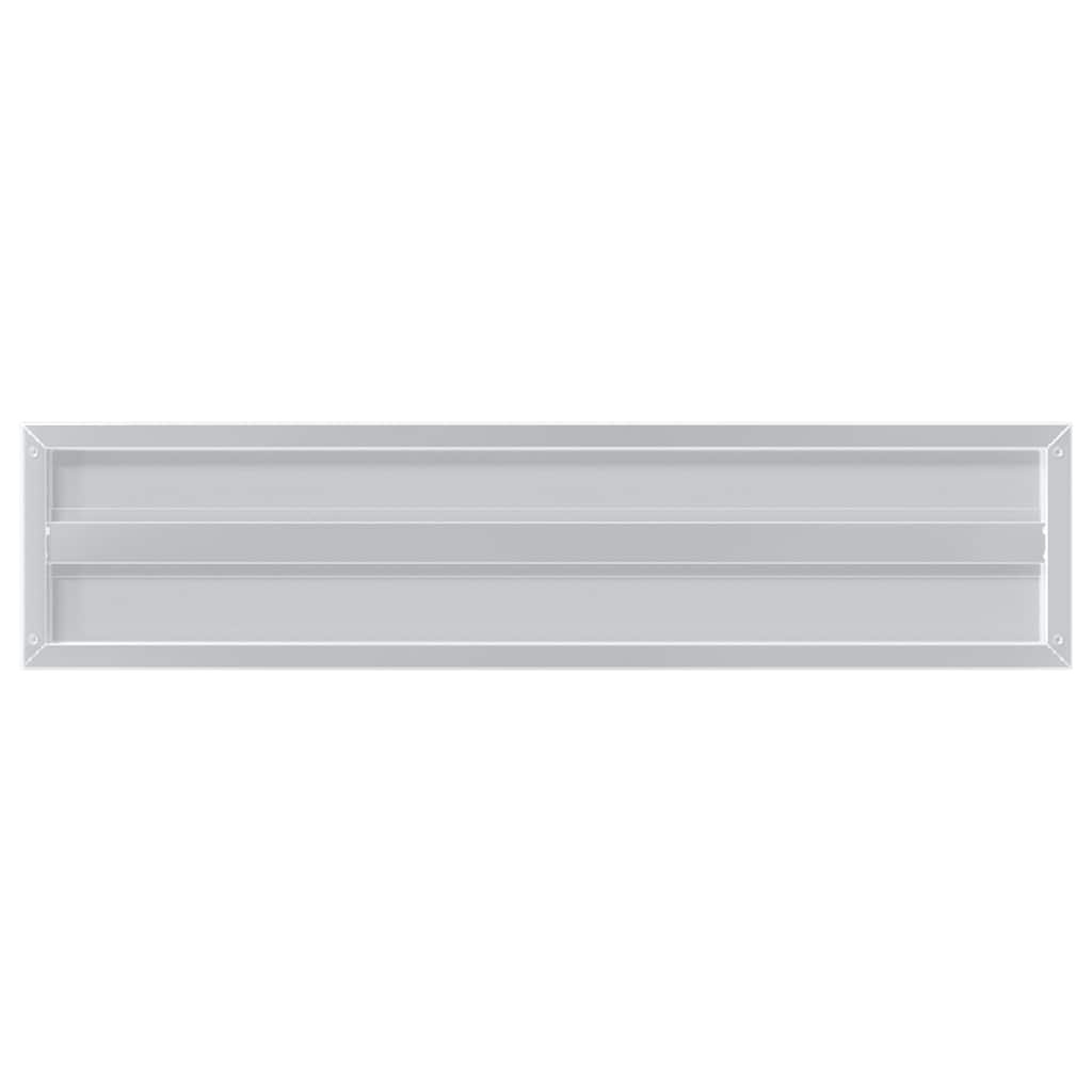 vidaXL Wandschappen 2 st 100x23,5 cm roestvrijstaal zilverkleurig