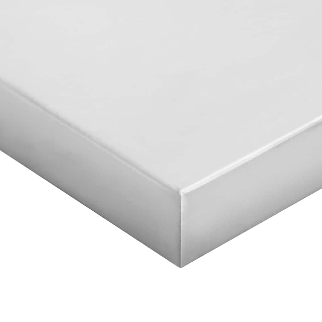 vidaXL Wandschappen 2 st 100x23,5 cm roestvrijstaal zilverkleurig