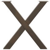 vidaXL Eettafelpoten 2 st X-vormig 70x(72-73) cm staal naturel