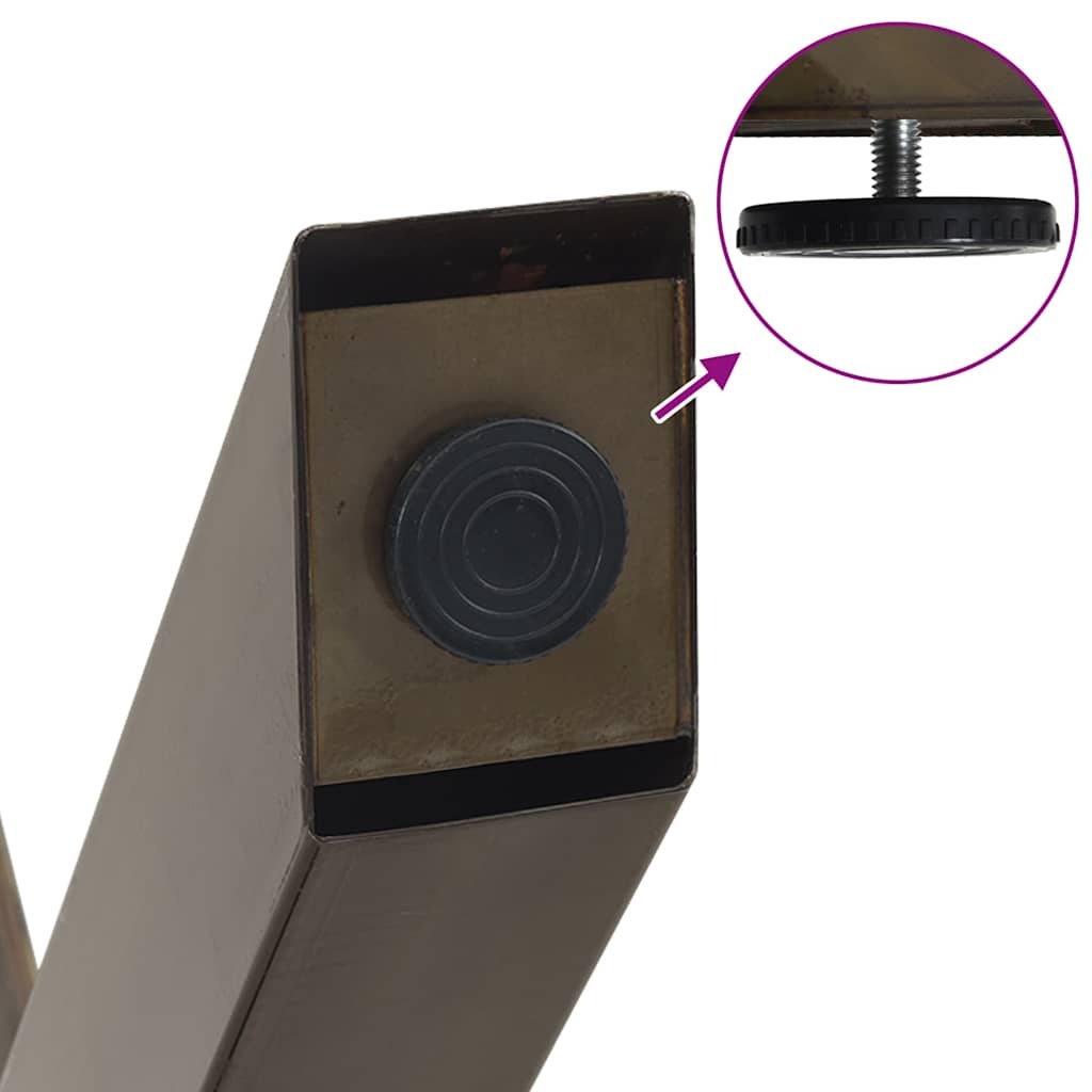 vidaXL Eettafelpoten 2 st X-vormig 70x(72-73) cm staal naturel