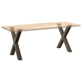 vidaXL Eettafelpoten 2 st X-vormig 70x(72-73) cm staal naturel