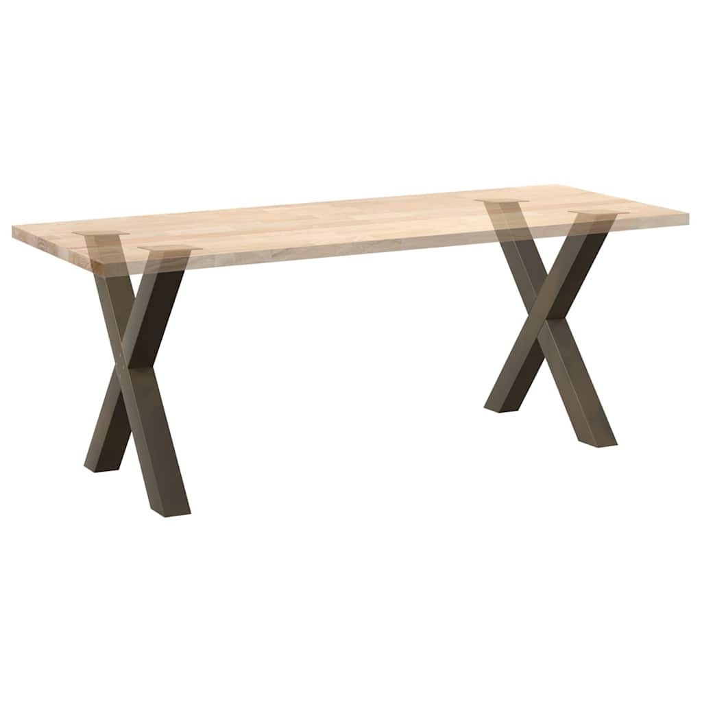 vidaXL Eettafelpoten 2 st X-vormig 70x(72-73) cm staal naturel