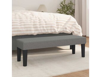 vidaXL Bankje 100x30x30 cm stof donkergrijs