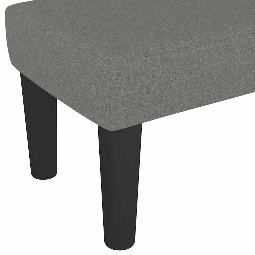 vidaXL Bankje 100x30x30 cm stof donkergrijs