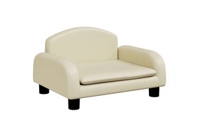 Kinderbank Kunstleer Crème 50x40x30 cm - 34% Korting