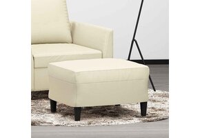 Voetenbank Kunstleer Crèmekleurig 60x50x41 cm - 57% Korting