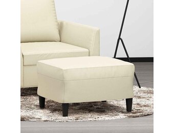 Voetenbank Kunstleer Crèmekleurig 60x50x41 cm - 57% Korting