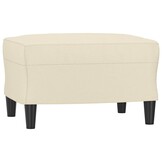 Voetenbank Kunstleer Crèmekleurig 60x50x41 cm - 57% Korting