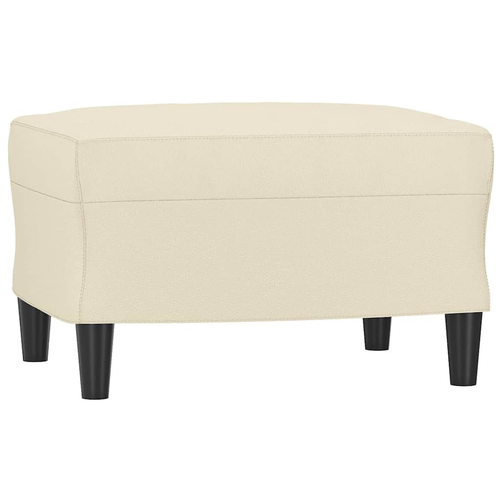 Voetenbank Kunstleer Crèmekleurig 60x50x41 cm - 57% Korting