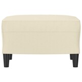 Voetenbank Kunstleer Crèmekleurig 60x50x41 cm - 57% Korting