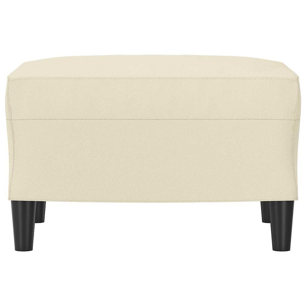 Voetenbank Kunstleer Crèmekleurig 60x50x41 cm - 57% Korting