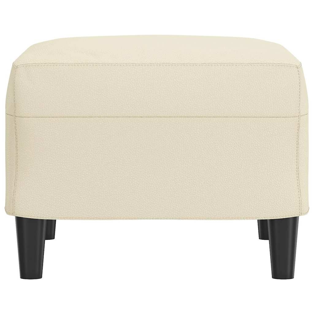 Voetenbank Kunstleer Crèmekleurig 60x50x41 cm - 57% Korting