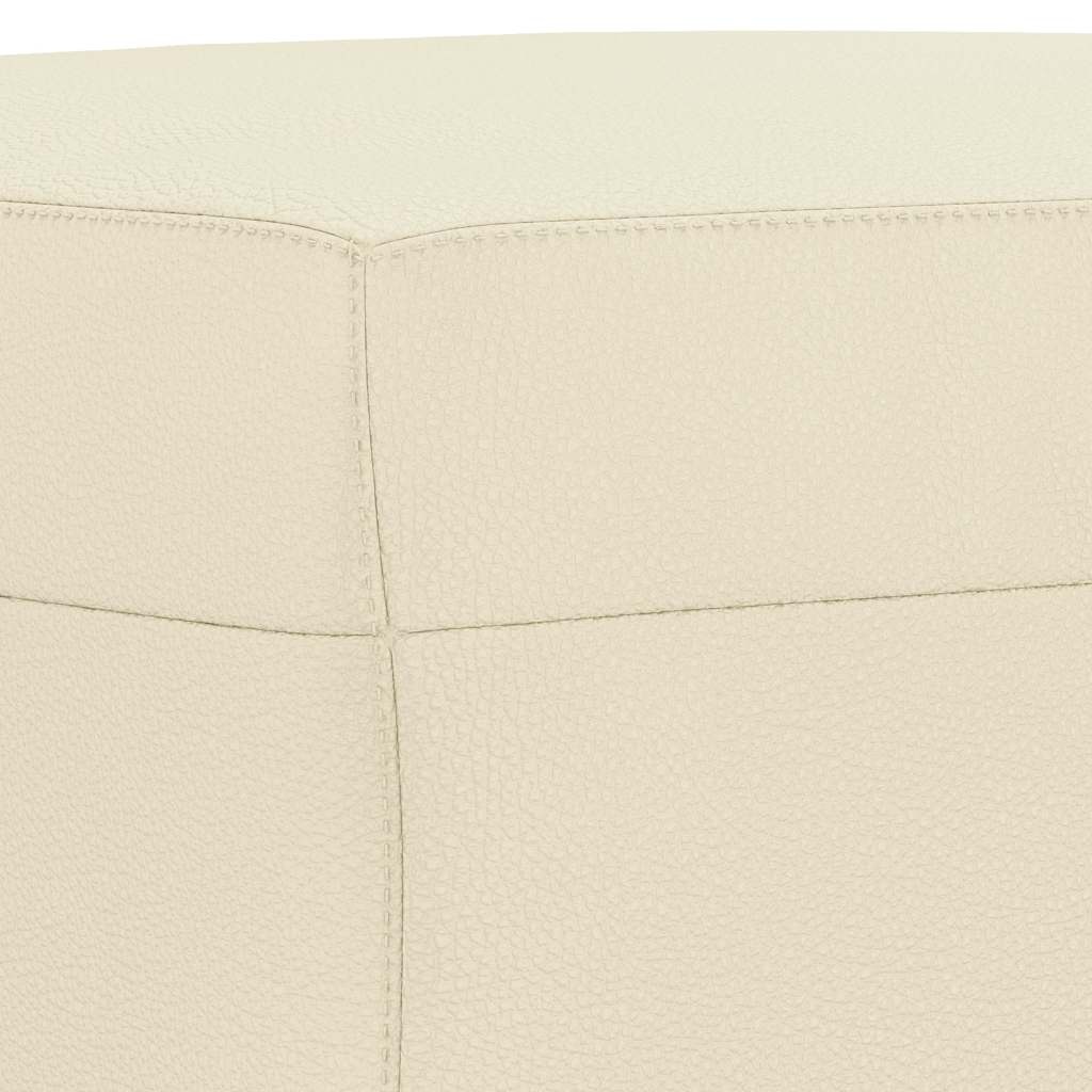 Voetenbank Kunstleer Crèmekleurig 60x50x41 cm - 57% Korting