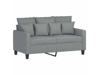 VidaXL Tweezitsbank Stof Lichtgrijs - 120 cm - 35% Korting