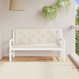 vidaXL Tuinbankkussens 2 st 150x50x7 cm oxford stof crèmewit