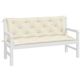 vidaXL Tuinbankkussens 2 st 150x50x7 cm oxford stof crèmewit