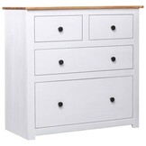 vidaXL Dressoir Panama Range 80x40x83 cm grenenhout wit