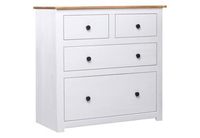 vidaXL Dressoir Grenenhout Wit 80x40x83 cm - 54% Korting