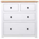 vidaXL Dressoir Panama Range 80x40x83 cm grenenhout wit
