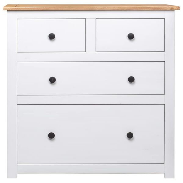 vidaXL Dressoir Panama Range 80x40x83 cm grenenhout wit