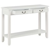 vidaXL Wandtafel 110x35x80 cm hout wit