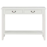 vidaXL Wandtafel 110x35x80 cm hout wit