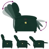 vidaXL Massagestoel verstelbaar fluweel donkergroen