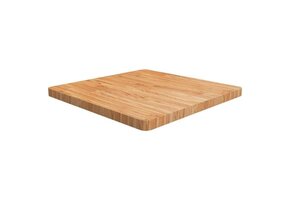 Massief Eiken Tafelblad Vierkant 70x70cm Lichtbruin - 34% Korting