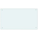 vidaXL Spatscherm keuken 90x50 cm gehard glas melkwit