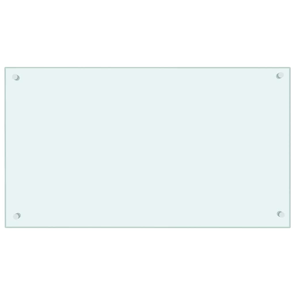 vidaXL Spatscherm keuken 90x50 cm gehard glas melkwit