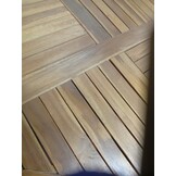 vidaXL Tafelblad rond 2,5 cm 90 cm massief teakhout