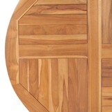 vidaXL Tafelblad rond 2,5 cm 90 cm massief teakhout