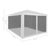 vidaXL Partytent met 4 mesh zijwanden 3x3 m