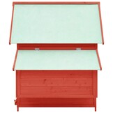 vidaXL Kippenhok 150x96x110 cm massief vurenhout rood en wit
